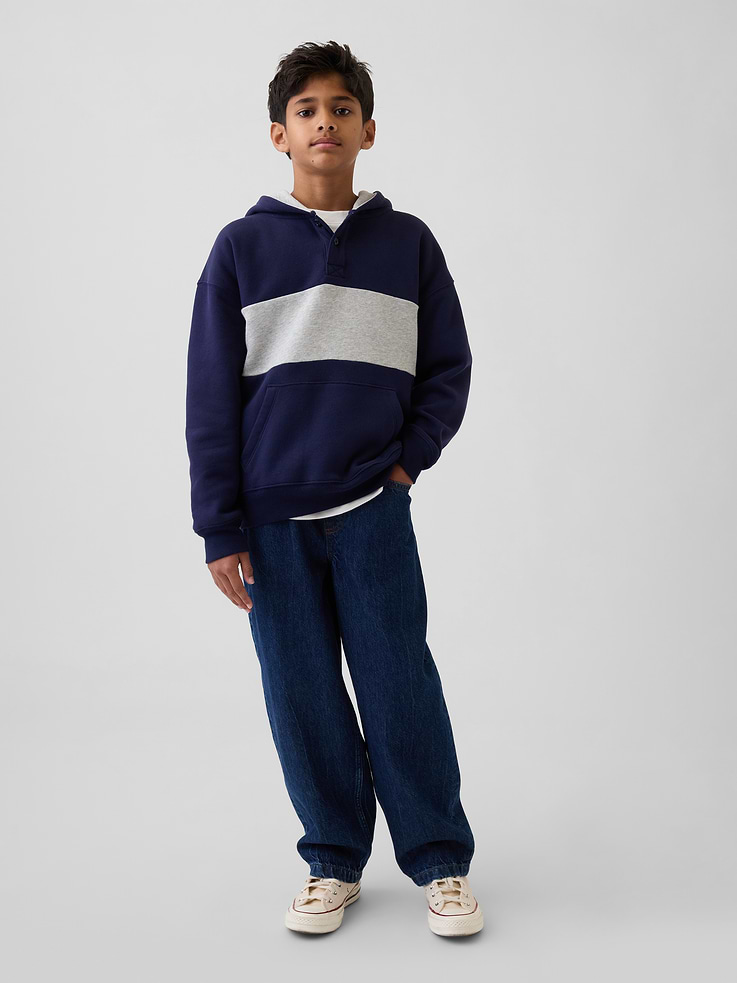 Image number 4 showing, Kids VintageSoft Relaxed Henley Hoodie