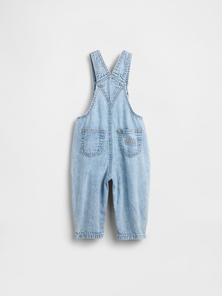 Image 2 of 5, Baby Winnie The Pooh Denim Overalls