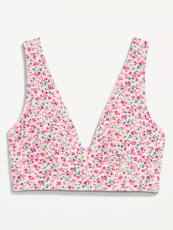 Pique Longline Bikini Swim Top