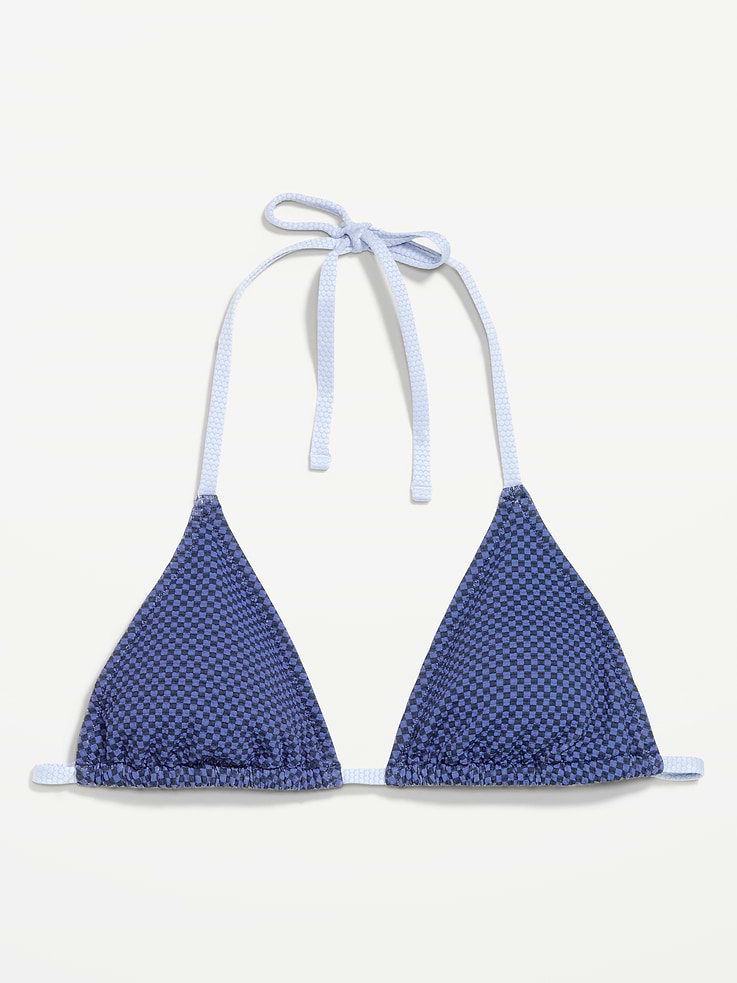Image number 4 showing, Pique Triangle String Bikini Swim Top