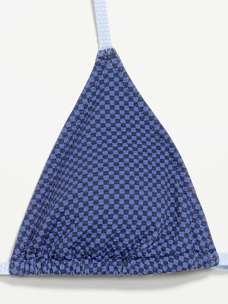 Image number 9 showing, Pique Triangle String Bikini Swim Top
