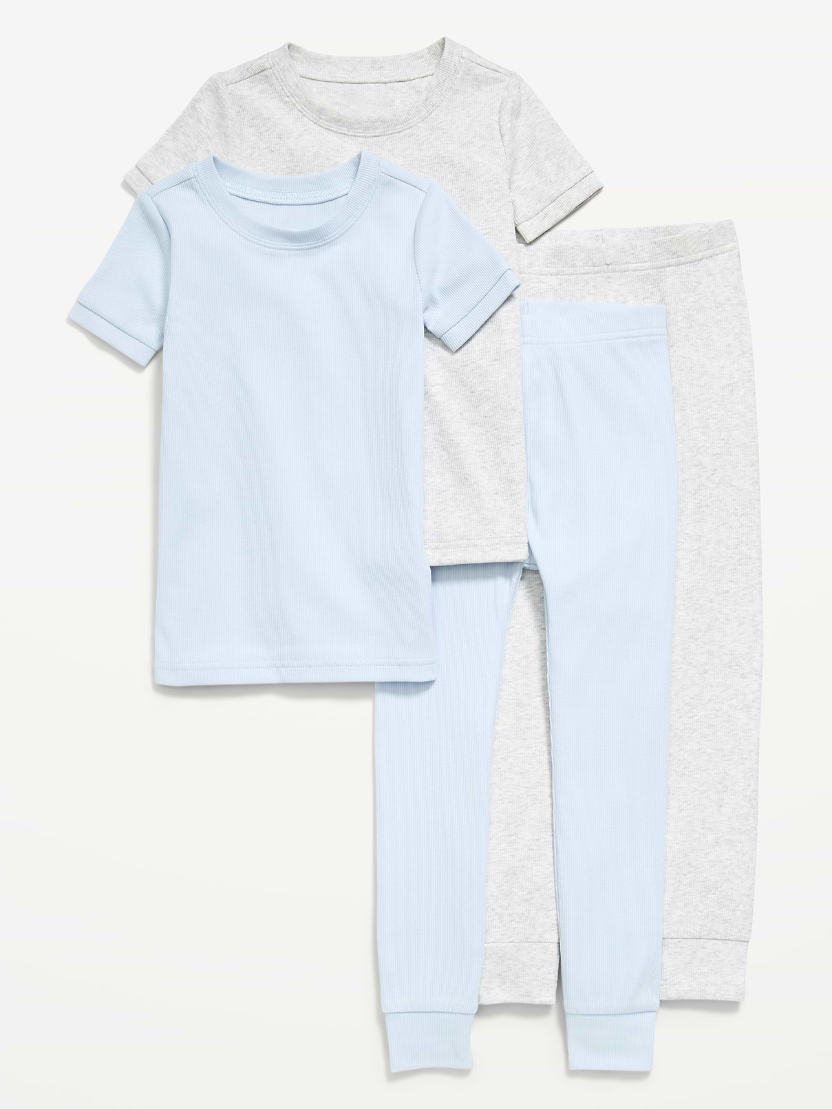 L'image numéro 1 présente Pyjama 4 pièces unisexe à coupe ajustée pour tout-petit et bébé