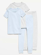 L'image numéro 1 présente Pyjama 4 pièces unisexe à coupe ajustée pour tout-petit et bébé