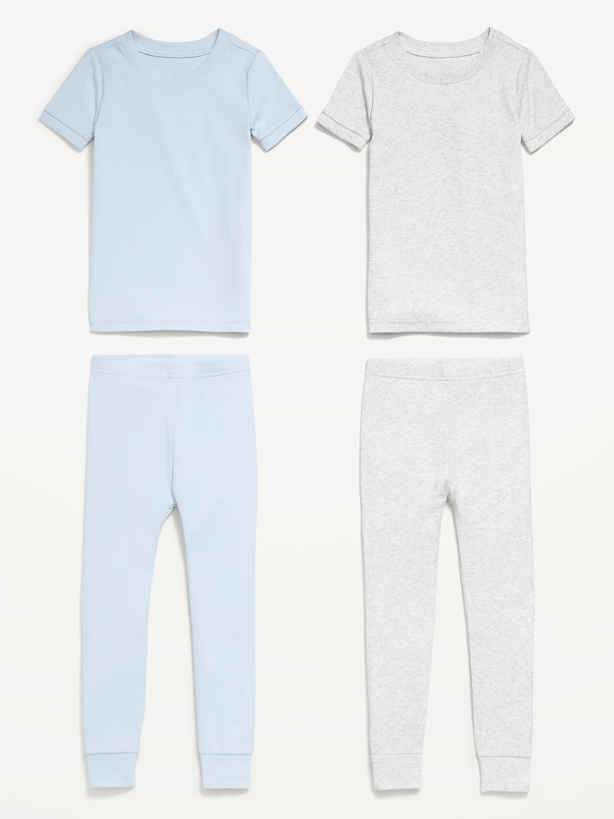 L'image numéro 2 présente Pyjama 4 pièces unisexe à coupe ajustée pour tout-petit et bébé