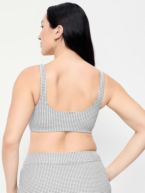 Pique Scoop-Neck Swim Top