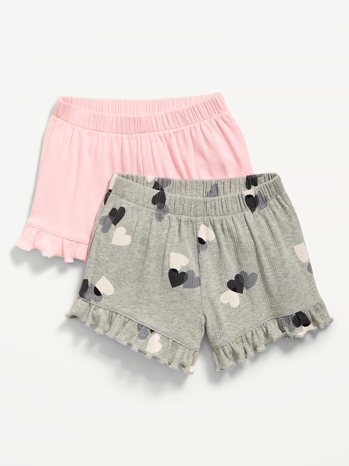 Image number 1 showing, Ruffle-Hem Ribbed Shorts 2-Pack for Toddler Girls