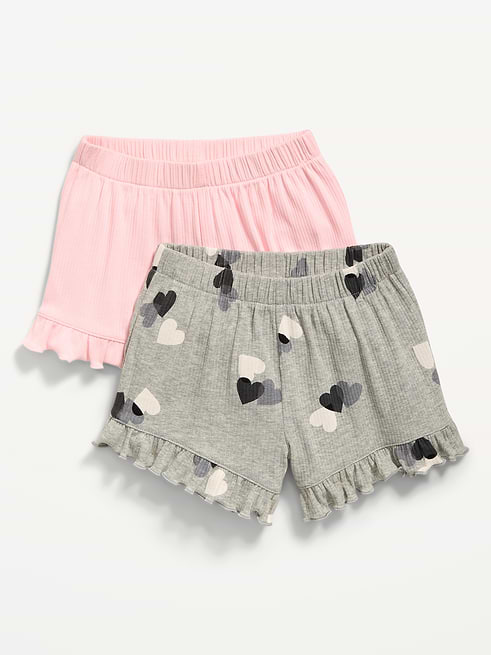 Ruffle Ruffle-Hem Ribbed Shorts 2-Pack for Toddler Girls on clearance at Old Navy — 63% off