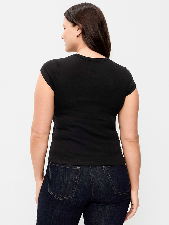 Snug High V-Neck T-Shirt