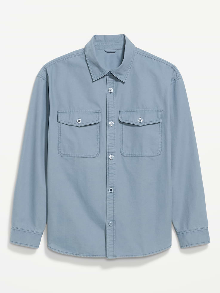 Image number 4 showing, Oversized Canvas Workwear Shirt