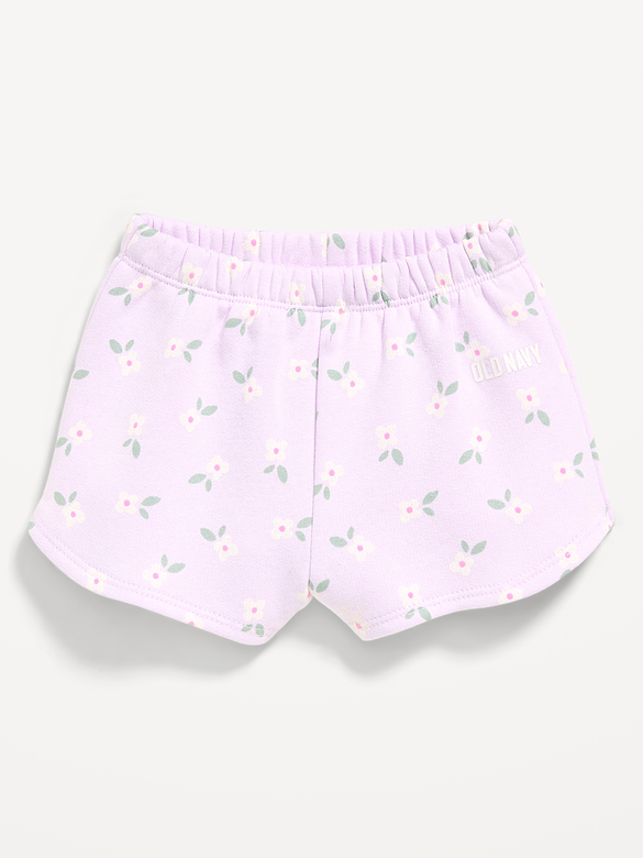 Short à ourlet arrondi fendu à logo imprimé pour bébé