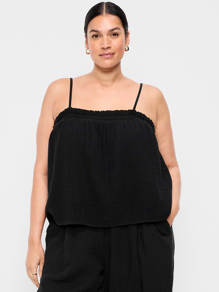Image number 7 showing, Crinkle Gauze Tank Top