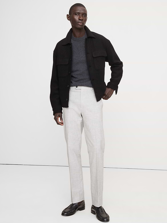 Pantalon habillé infroissable à coupe étroite
