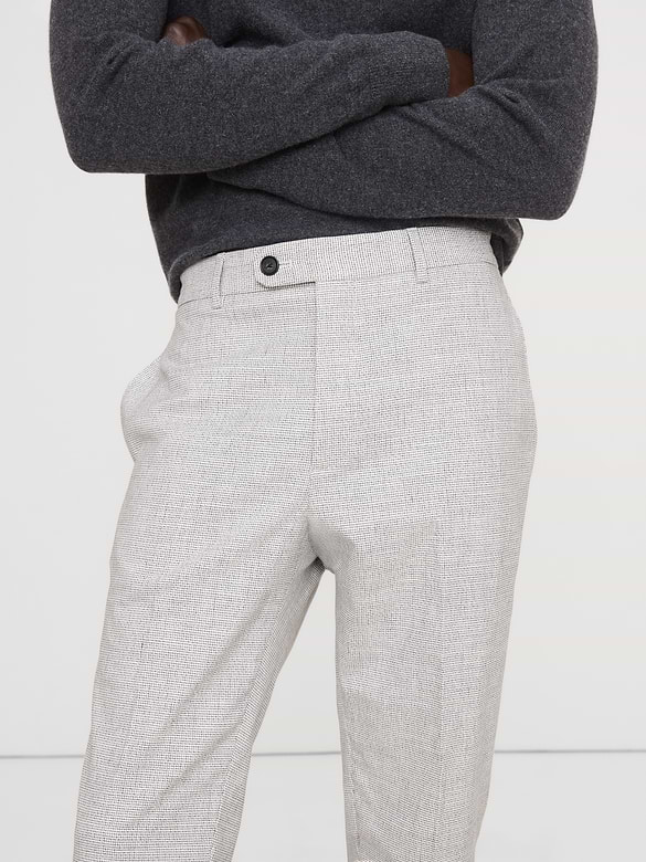 Pantalon habillé infroissable à coupe étroite