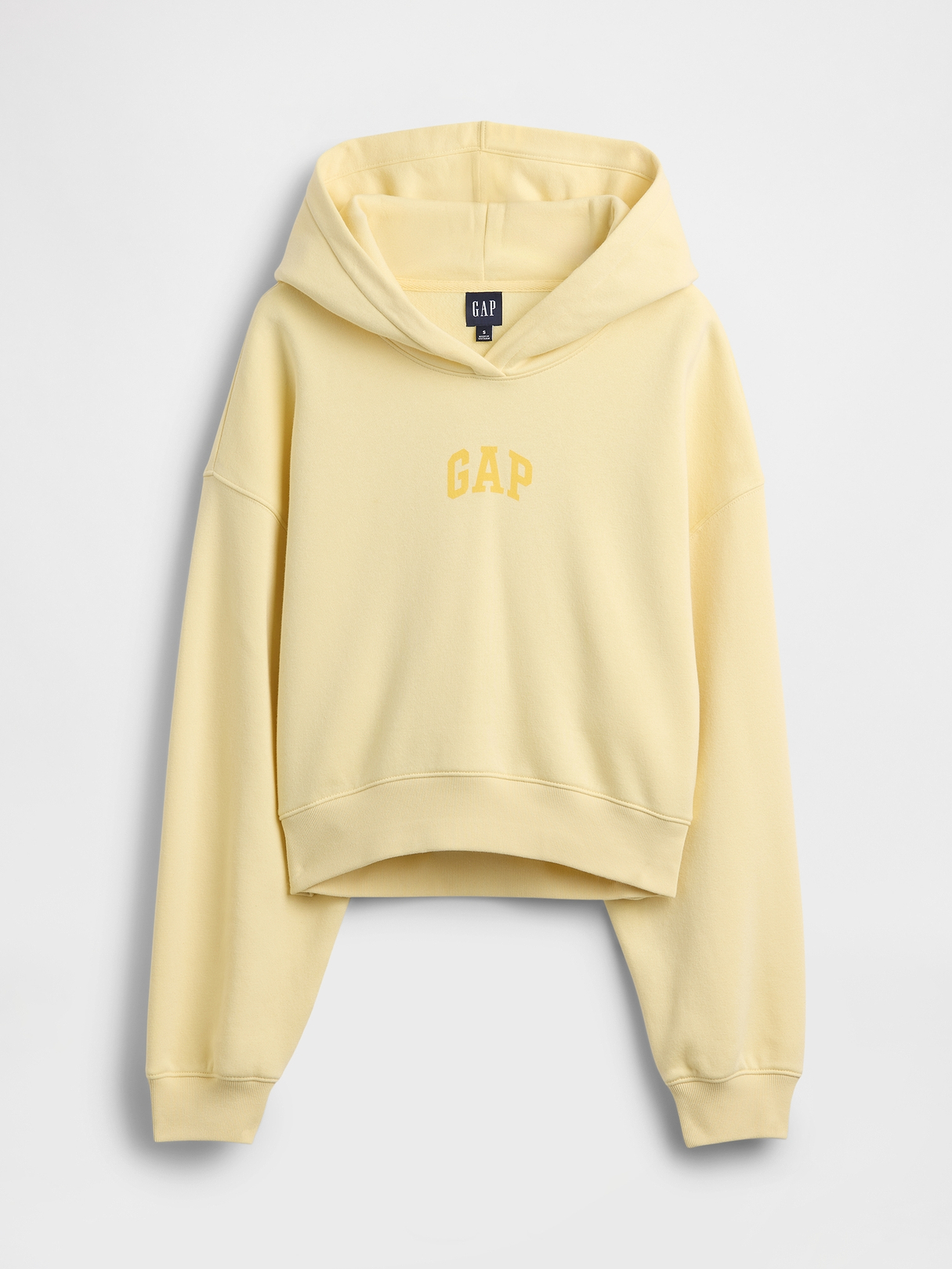 VintageSoft Oversized Crop Logo Hoodie | Gap