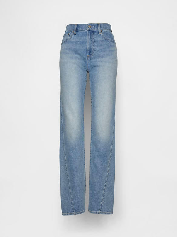 High Rise Twisted-Seam '90s Slim Straight Jeans