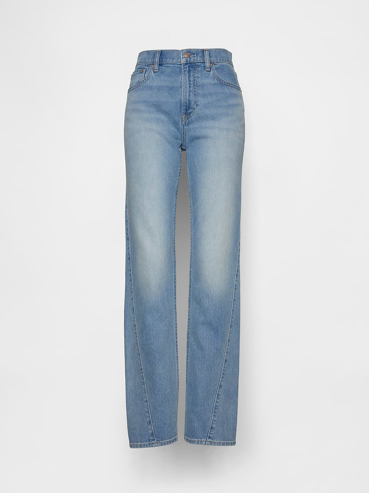 Image number 6 showing, High Rise Twisted-Seam '90s Slim Straight Jeans