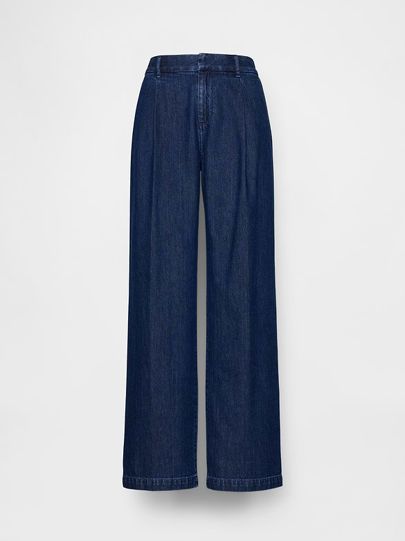 365 Low Rise Denim Pleated Trousers