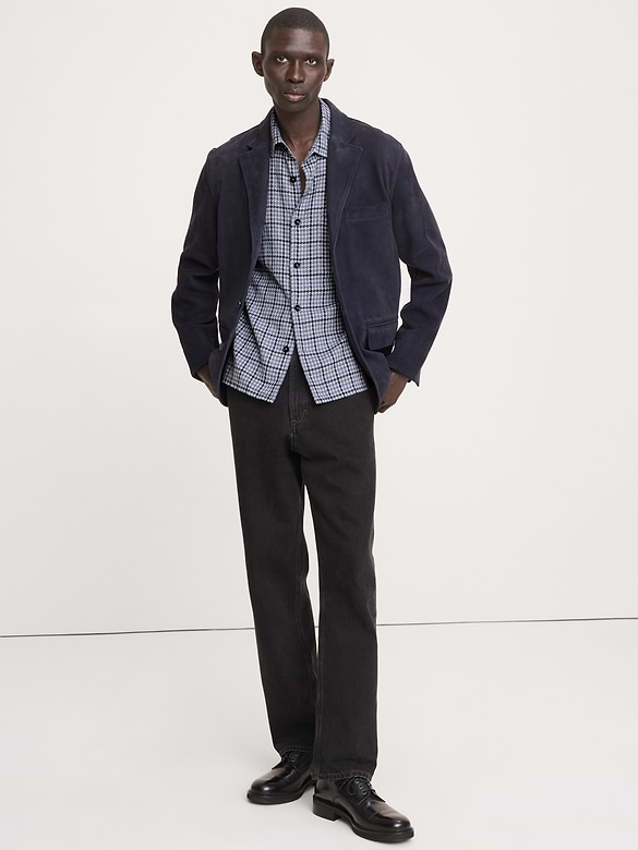 Relaxed-Fit Houndstooth Shirt