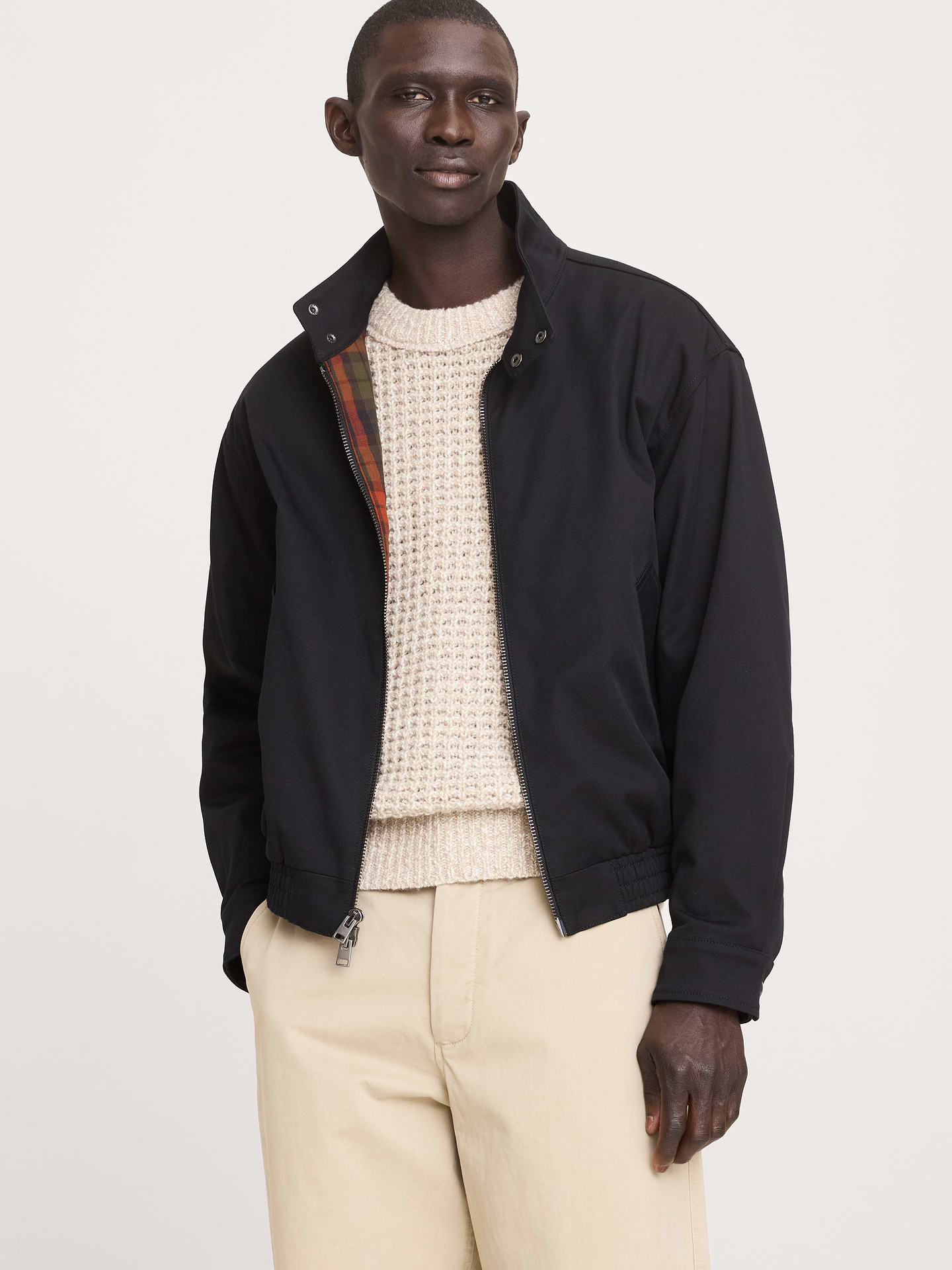 Image number 1 showing, Cotton Twill Harrington Jacket