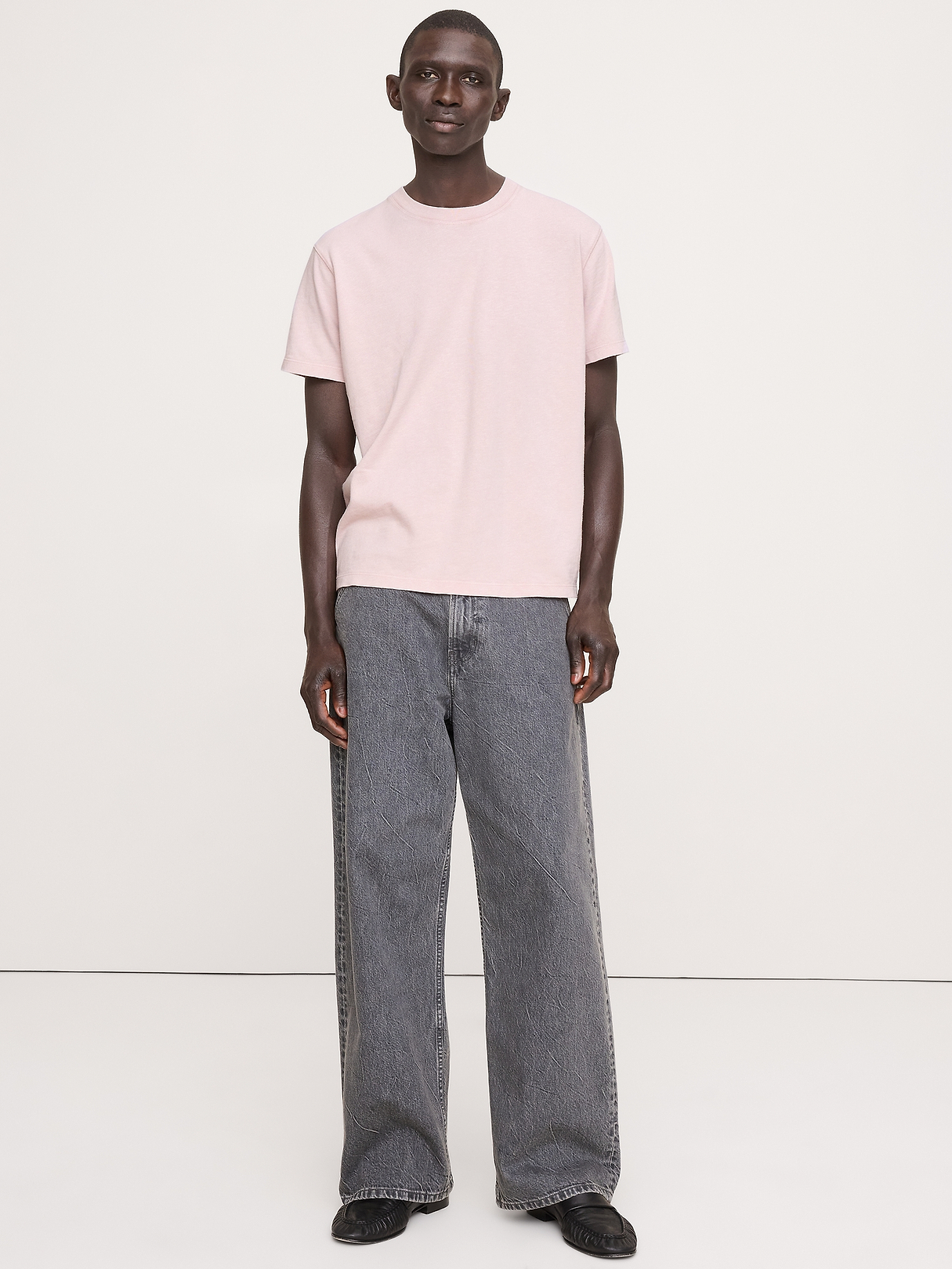 Midweight Cotton Slub Crew-Neck T-Shirt | Banana Republic