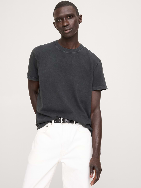 Midweight Cotton Slub Crew-Neck T-Shirt
