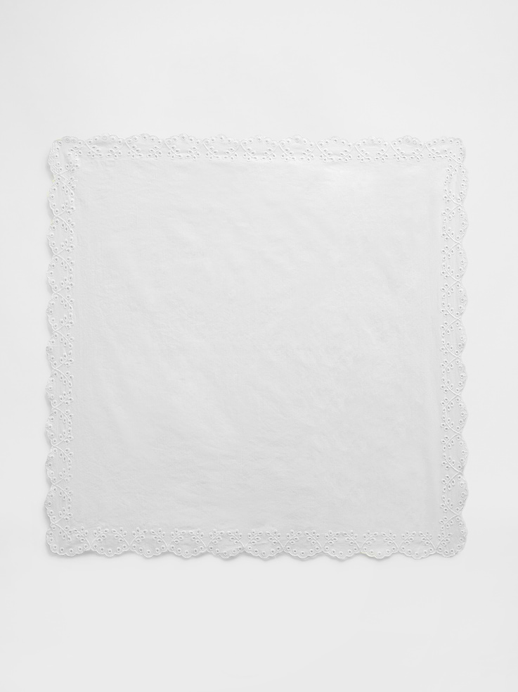 Image number 2 showing, 100% Cotton Eyelet Bandana Scarf