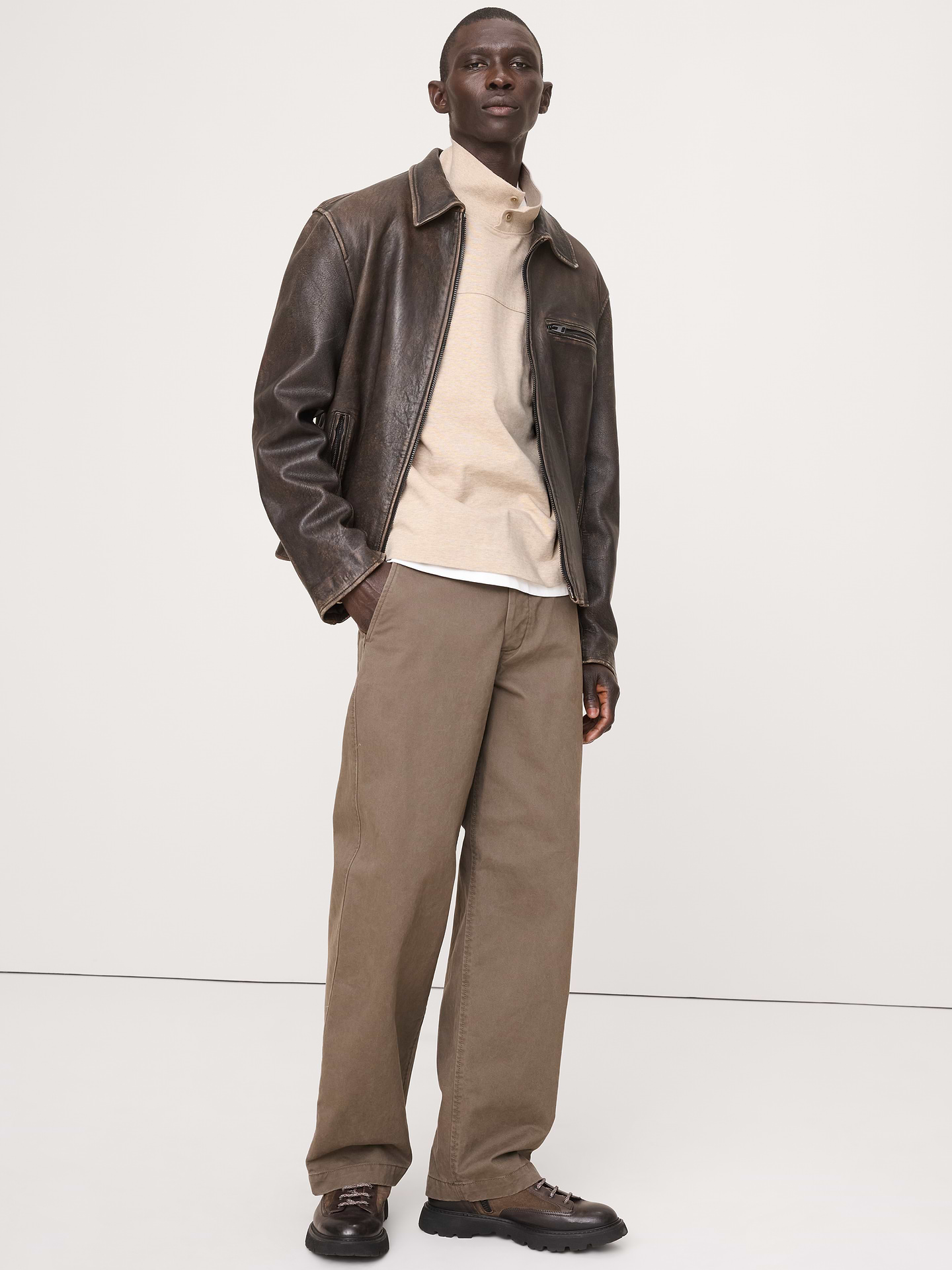 Image number 3 showing, Cotton Fleece Mock Neck Sweatshirt