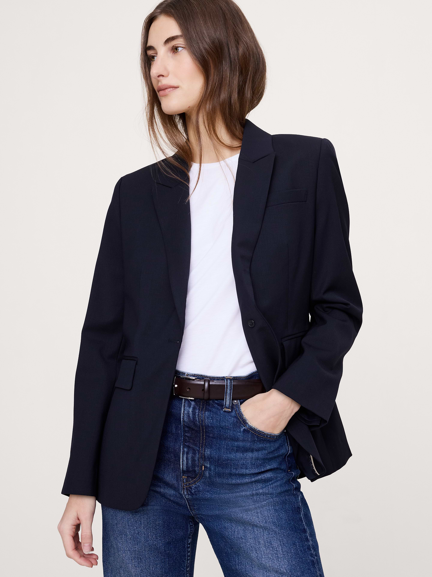 Image number 1 showing, Slim Italian Lightweight Wool Blazer