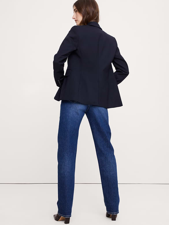 Slim Italian Lightweight Wool Blazer