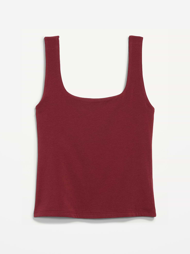 Image number 5 showing, Hug Double-Layer Scoop-Neck Tank Top