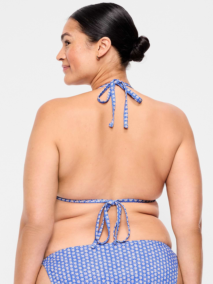Image number 8 showing, Pique Triangle String Bikini Swim Top