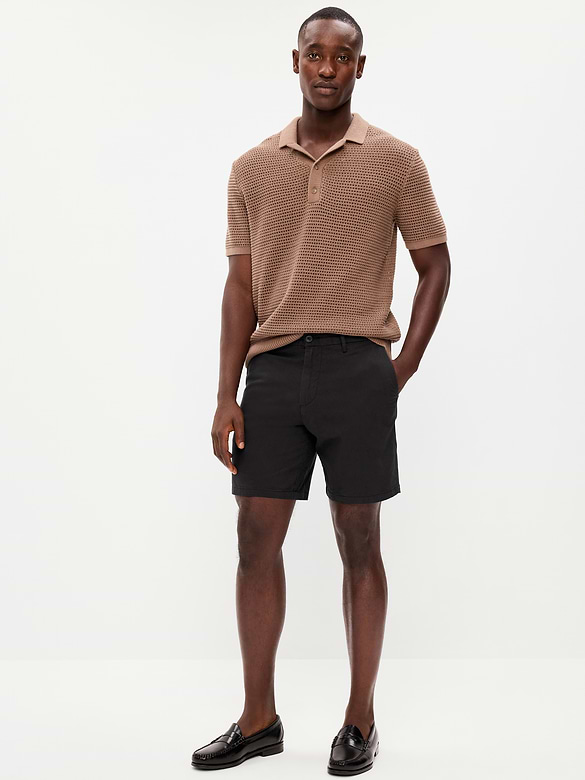 Slim Built-In Flex Rotation Chino Shorts -- 8-inch inseam