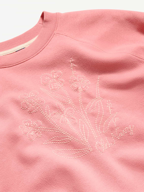 Chandail en coton ouaté rétro à logo imprimé