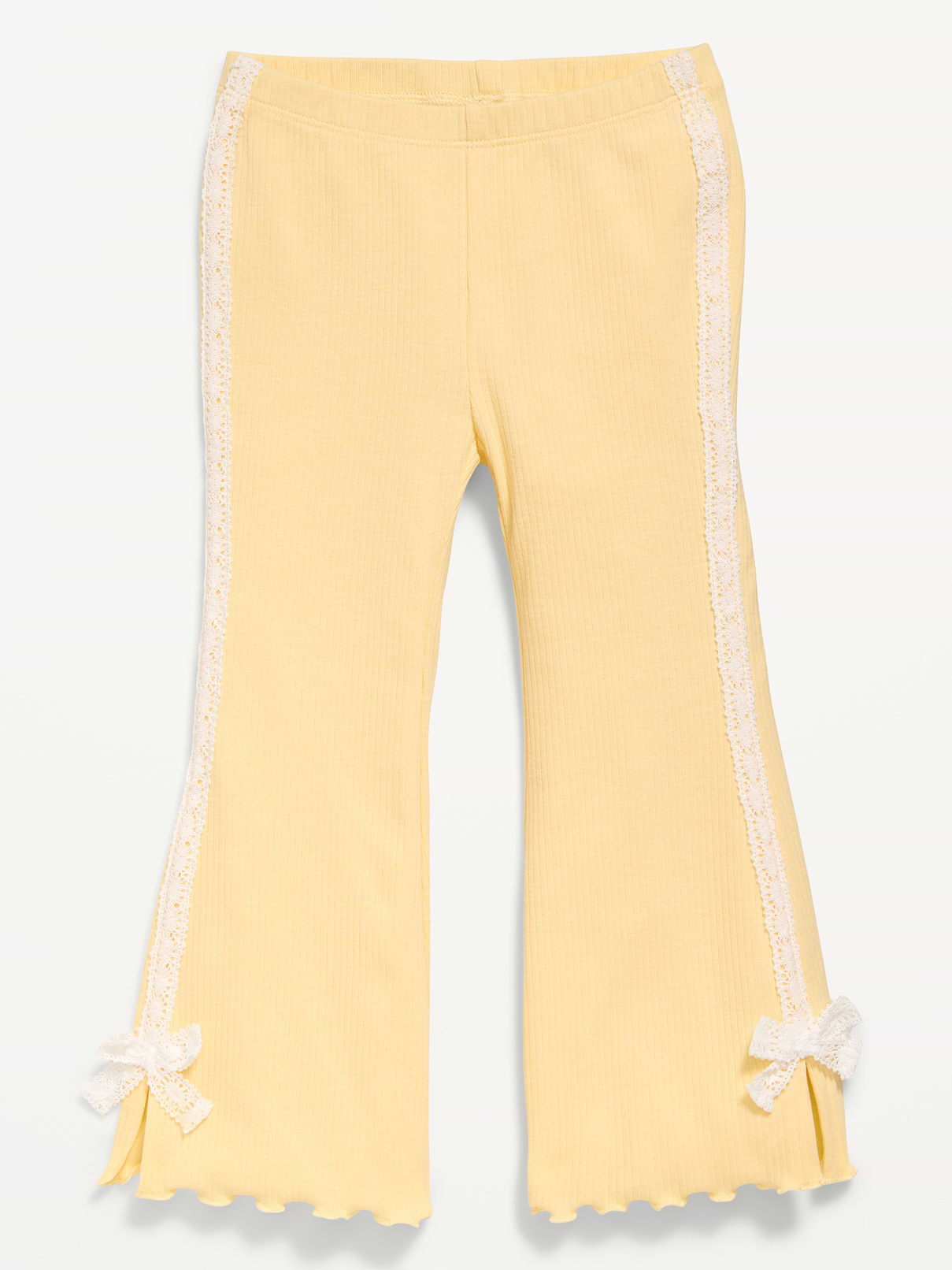 Image number 1 showing, Ribbed Side-Stripe Flare-Leg Leggings for Toddler Girls