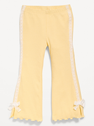 Image number 1 showing, Ribbed Side-Stripe Flare-Leg Leggings for Toddler Girls