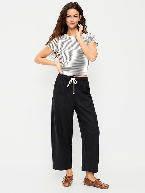 High High-Waisted Utility Ankle Pants on clearance at Old Navy — 50% off