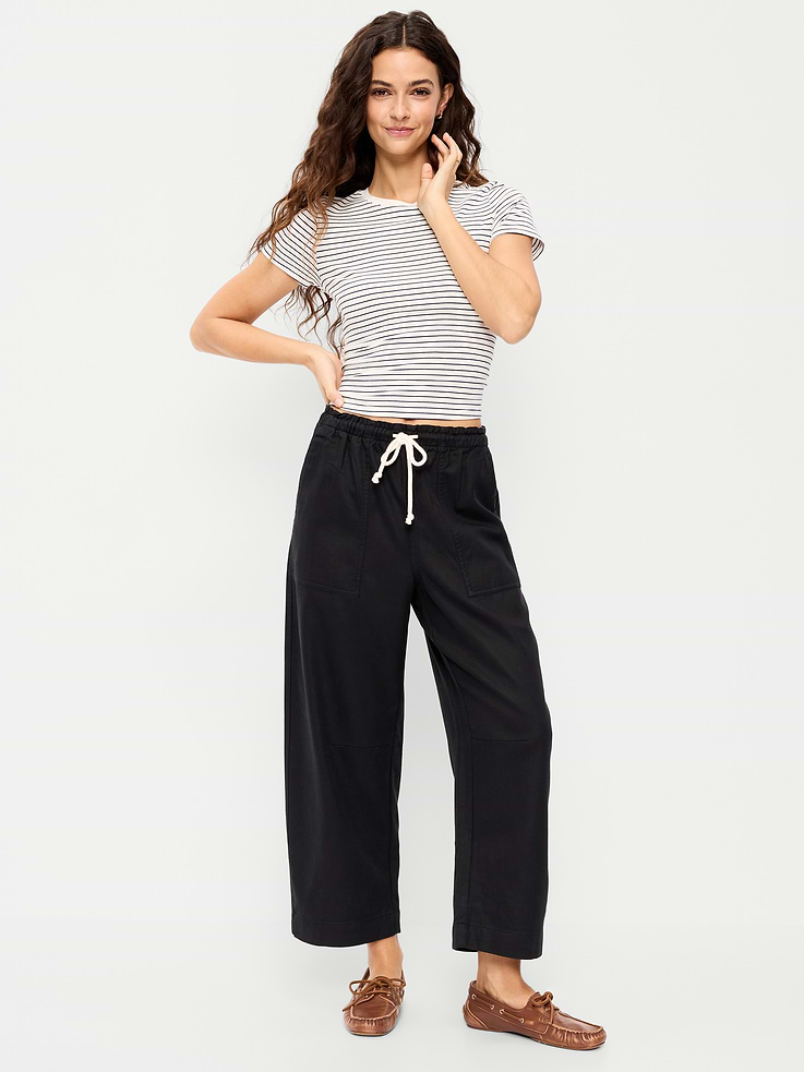 Image number 1 showing, High-Waisted Utility Ankle Pants