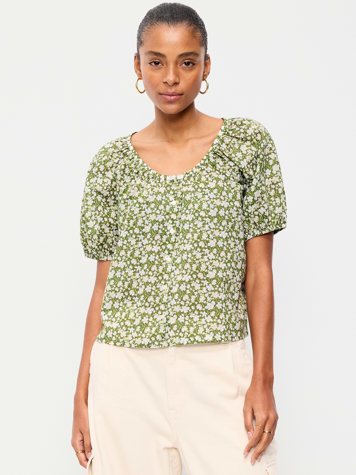 Airy Button-Down Top