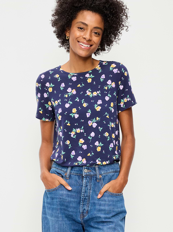 Image number 1 showing, Luxe Crew-Neck T-Shirt