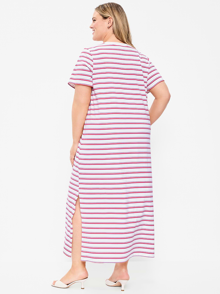 Image number 8 showing, Vintage Crew-Neck Maxi T-Shirt Dress