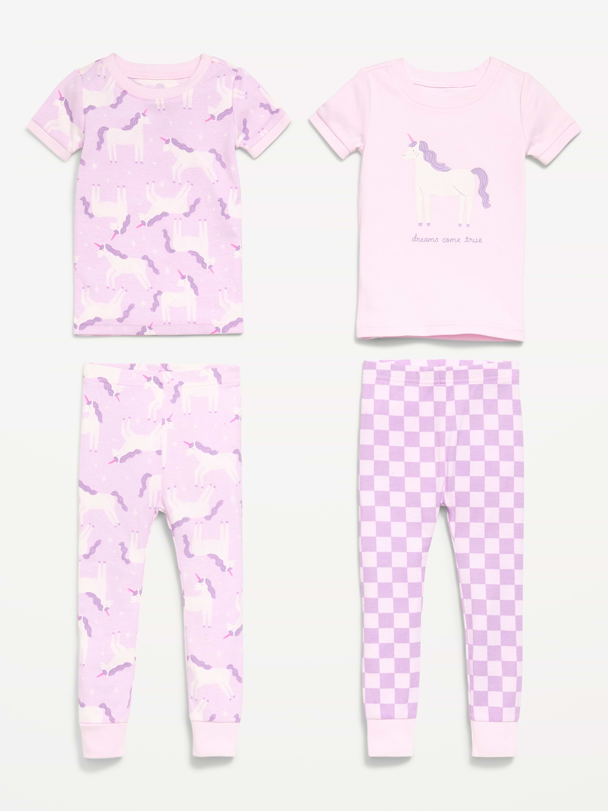 Image number 2 showing, Printed Snug-Fit Pajama 4-Piece for Toddler & Baby