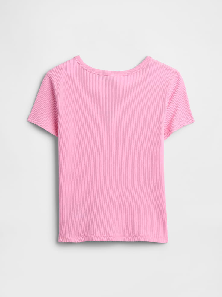 Image number 2 showing, Kids Ribbed Crewneck T-Shirt