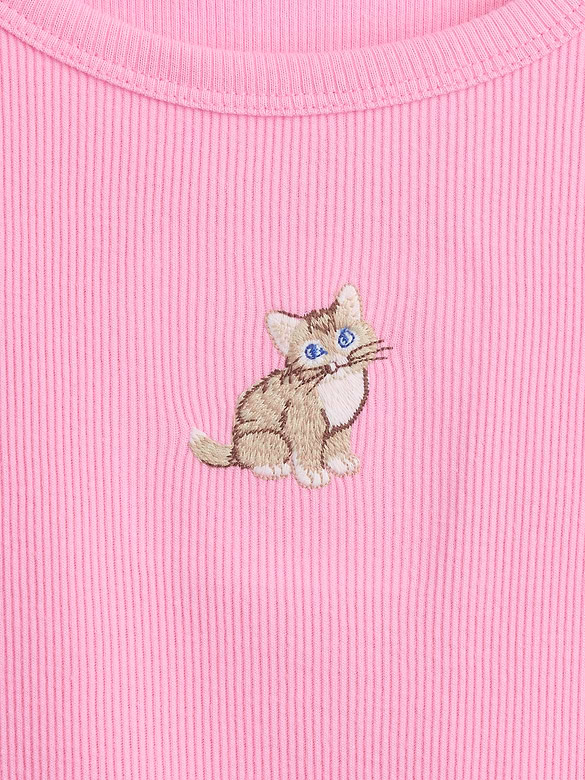 Kids Ribbed Crewneck T-Shirt