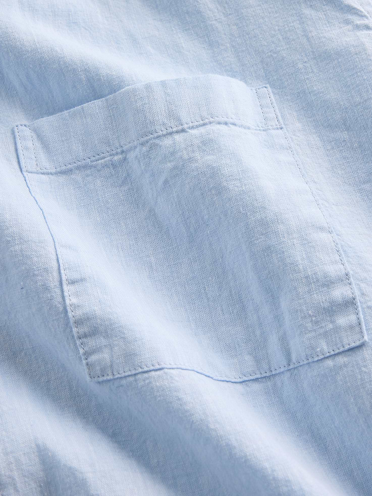 Image number 4 showing, Linen-Cotton Relaxed Straight-Hem Shirt