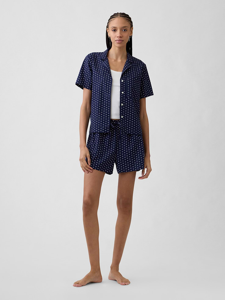 Image number 1 showing, Poplin PJ Shorts