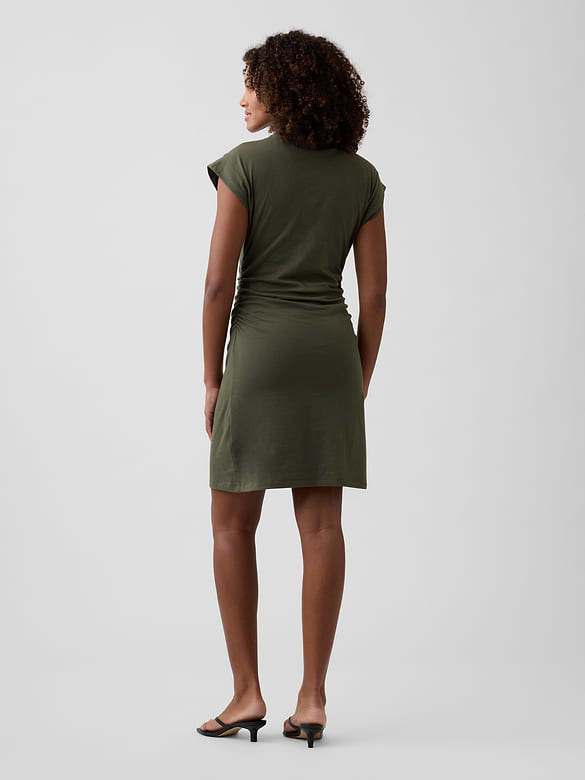 Ruched Jersey Mini Dress