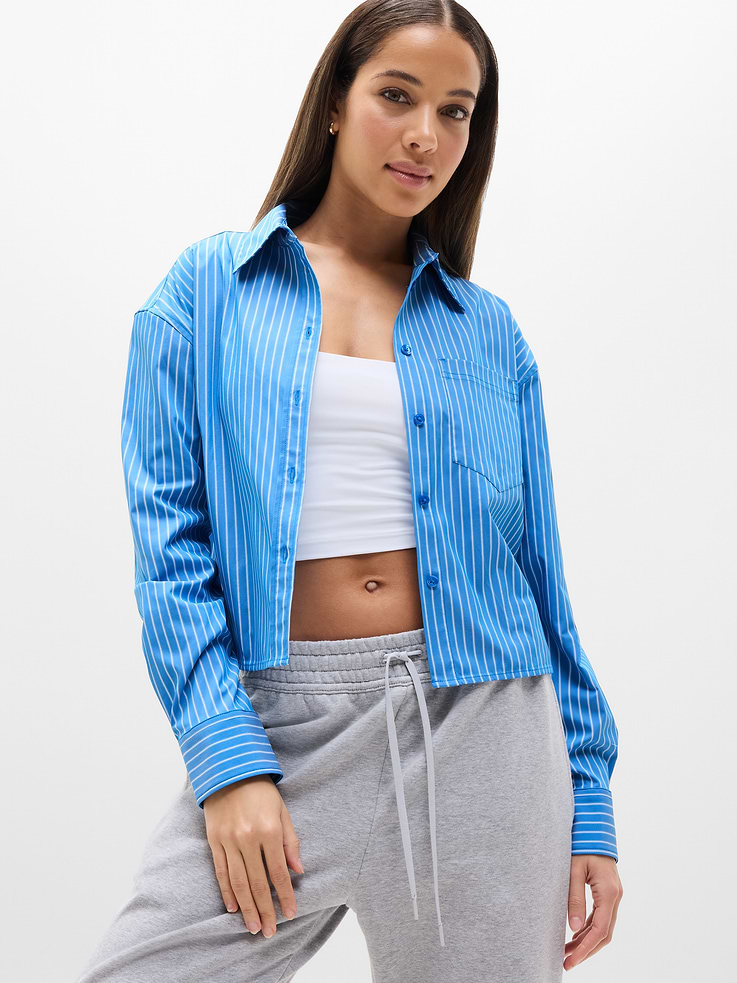 Image number 1 showing, Midday Cropped Poplin Shirt