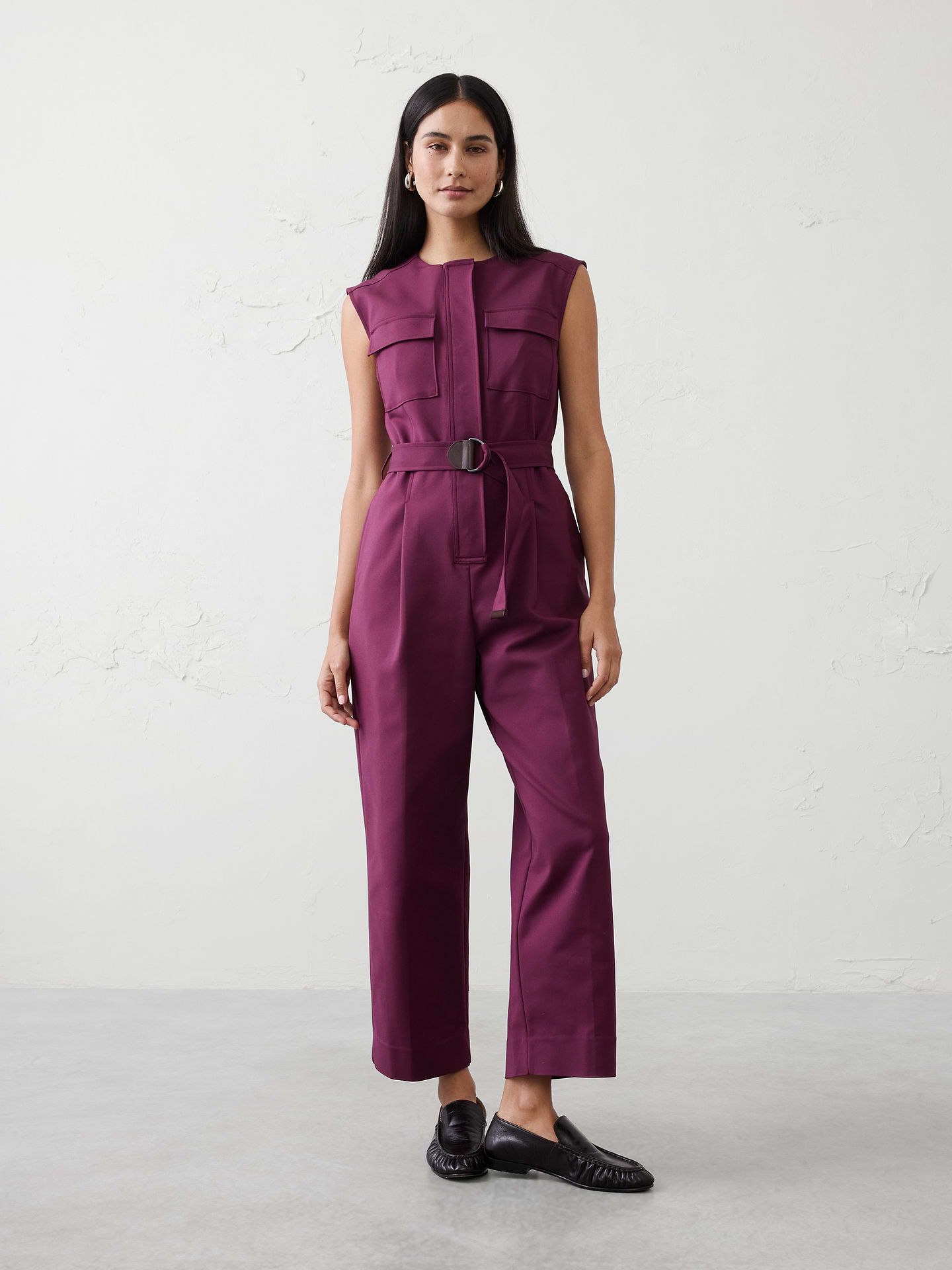 Image number 1 showing, Utility Sateen Jumpsuit