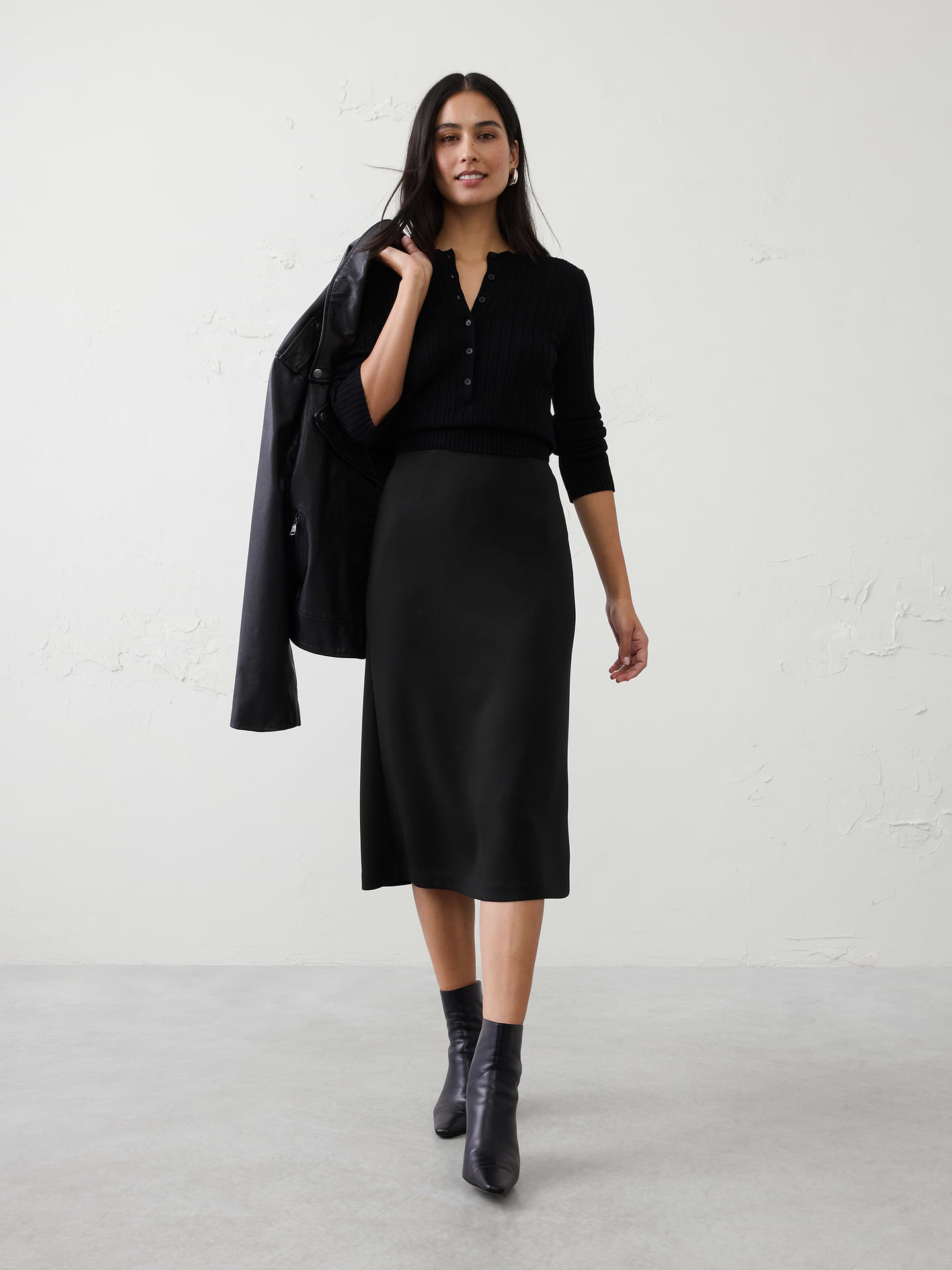 Image number 1 showing, Soft Touch Midi Skirt