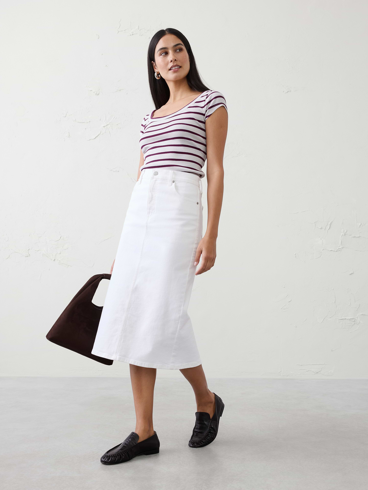 Image number 1 showing, Ribbed Scoop-Neck T-Shirt